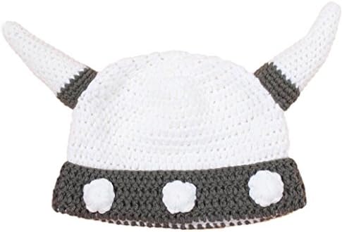 BIBITIME - Viking Horn Beanie Hat for Cosplay