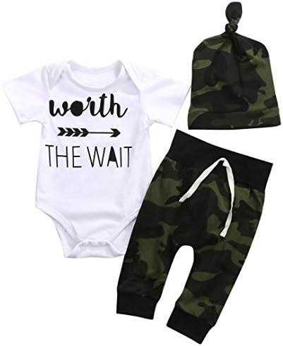 Einhill 3-in-1 Romper Set for Newborn Boys camouflage