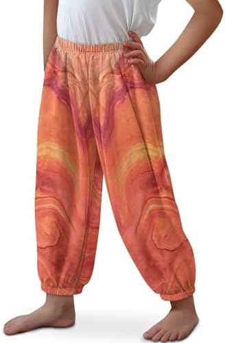 TENMET Little Kids Bohemian Beach Yoga Pants - Fun for Ages 3-10