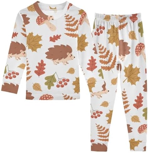 WIFIU Pajama Sets for Kids 2 Piece Soft Cotton Sleepwear