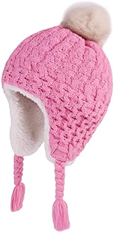 LANGZHEN Winter Fleece Beanie for Toddler Kids