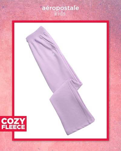AEROPOSTALE Girls Fleece Wide-Leg Jogger Pants for Performance