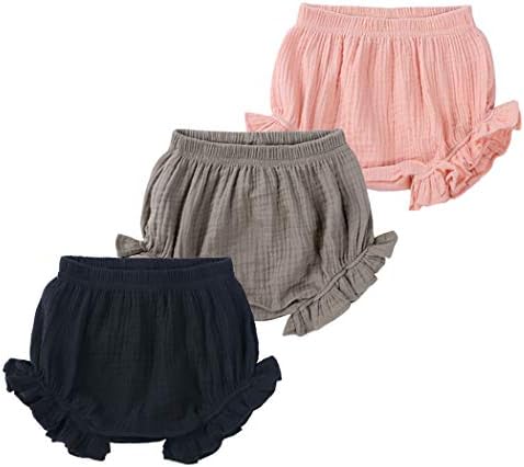 MYGBCPJSPerfect 3-Pack Toddler Cotton Linen Blend Bloomer Shorts