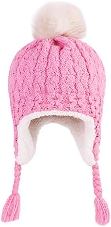 LANGZHEN Winter Fleece Beanie for Toddler Kids