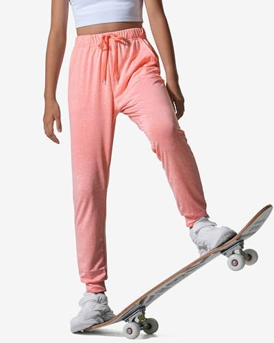 Auranso Quick-Dry Athletic Pants for Girls with Pockets and Drawstring