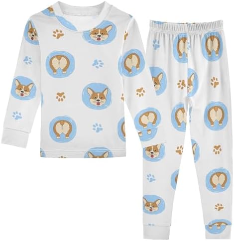 WIFIU Girls Pajama Set 2 Piece Soft Cotton Sleepwear