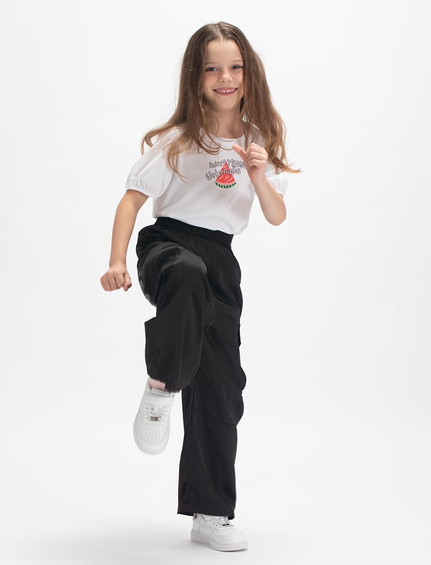 Trendy Silky Jogger Pants for Girls Kids