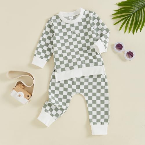 Kuriozud Toddler Boy Winter Sweatsuit Set - Soft Comfy for Fall Winter