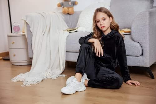 Perfect 2-Piece Girls athletic tracksuit set Velour Hoodies Joggers
