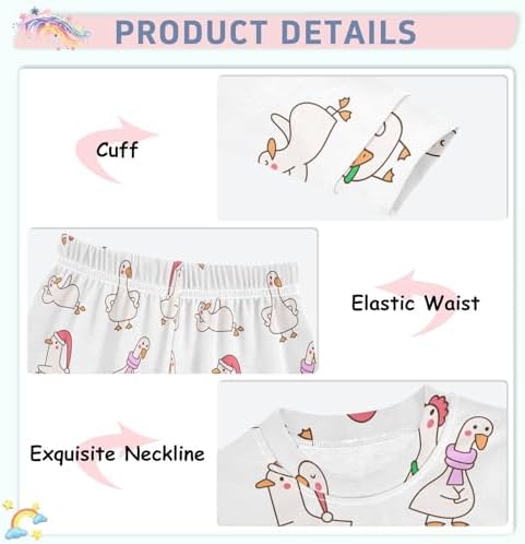 WIFIU Pajama Sets for Kids Soft Cotton Spandex Sleepwear Ages 18M-8Y