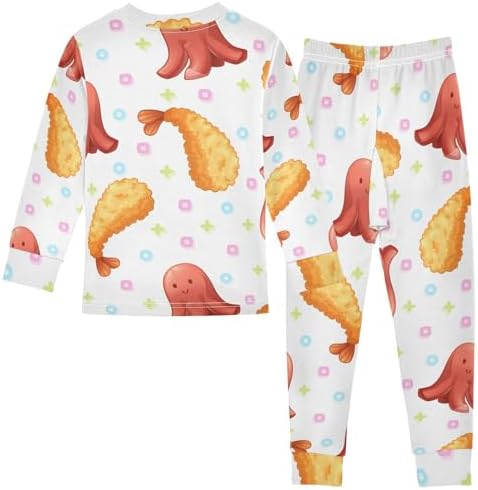 WIFIU Pajama Sets Long Sleeve 2 Piece Sleepwear for Kids