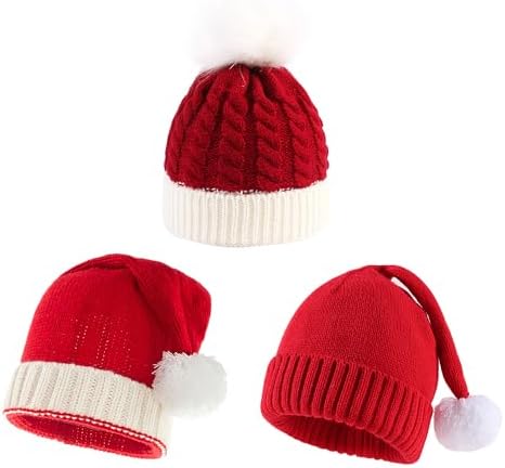 Ypser Infant Baby Knitted Beanie Crochet Cap Christmas Deer Hat with Bow