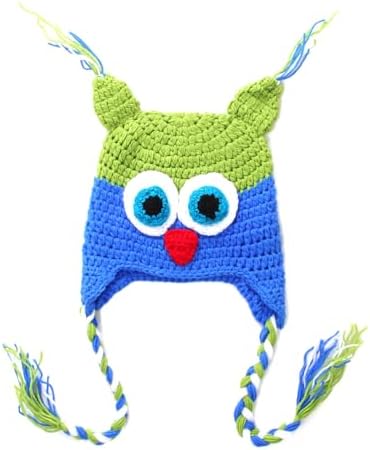 Crocheted Owl Baby Hat - Winter Photography Prop
