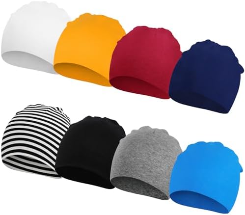 DRESHOW BQUBO 8 Pack Unisex Baby Beanie Hat