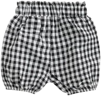 Emmababy Baby Girls Plaid Ruffle Shorts Diaper Covers and Briefs