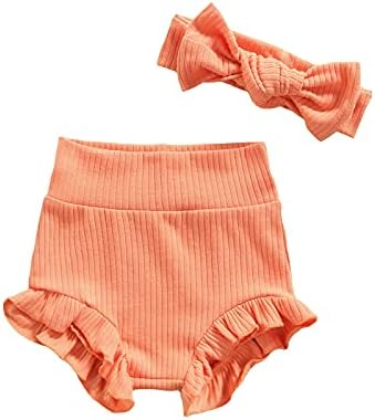 Newborn Baby Ruffle Bloomers Headband Set