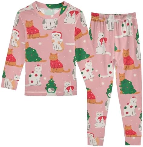 WIFIU 2 Piece Long Sleeve Pajama Set for Kids