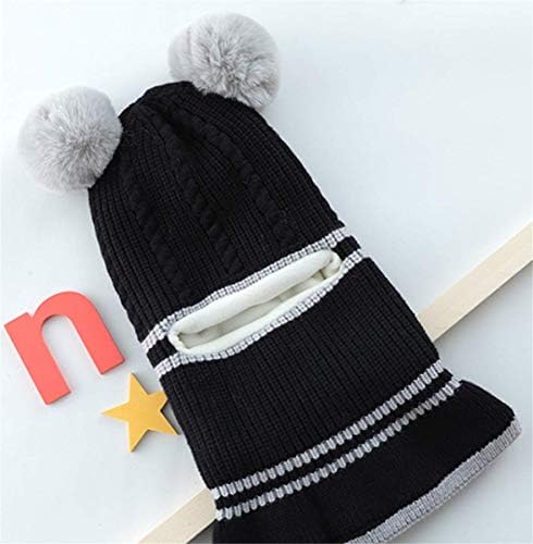 MioCloth Cute Toddler Baby Knit Hood Hat Fleece Lining Skull Cover Caps