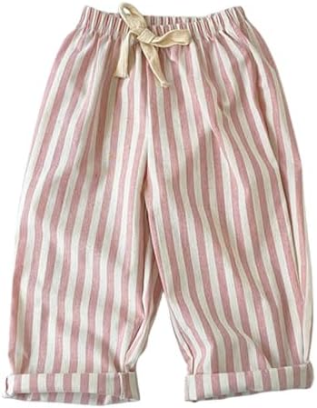 Comfortable striped hummus pull-on jogger pants for toddler boys