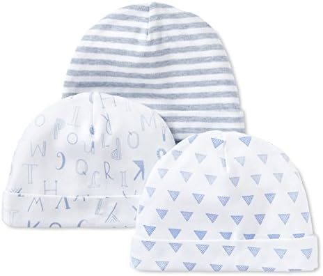 Lamaze Pure Organic Cotton Baby Hats 3-Pack Blue