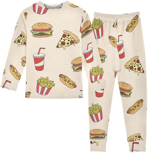 WIFIU Pajama Sets Long Sleeve Top and Pants 2-in-1