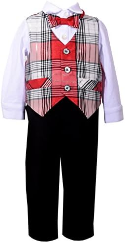 Bonnie Jean Boys Christmas Plaid Set