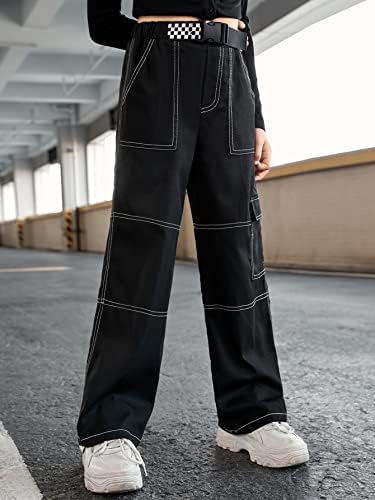 Sturdy High Waist Cargo Pants for Girls
