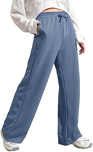 SOLY HUX Girls High Elastic Waist Tie Front Sweatpants