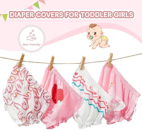 4Pcs Ruffle Cute Cotton Baby Diaper Travel Bloomers