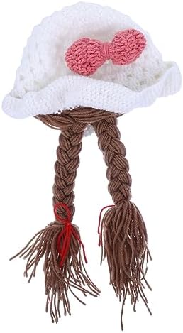 Stylish Knitted Bowknot Hat for Newborn Girls