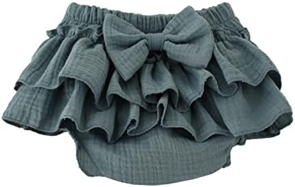 RUKOSU BABY GIRLS BLOUsemblers Bowknot Ruffle Diaper Cover Shorts