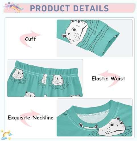 Premium Soft Cotton Pajama Sets for Girls 2-Piece Long Sleeve Sleepwear