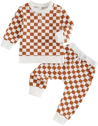 Mamas Boy Winter FallCheckerboard joggersOmqzulams toddler boyscushy comfortable