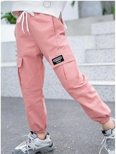 TAIKMD Kids Girls Cargo Sweater Joggers