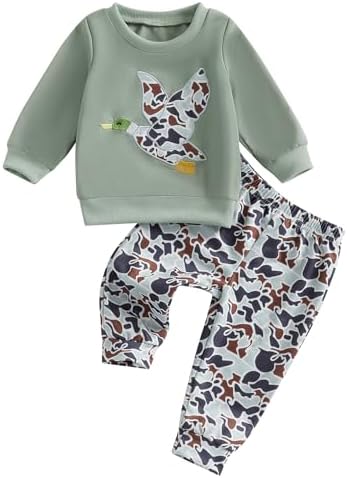 Toddler Camouflage Duck Sweatshirt and Pants Set