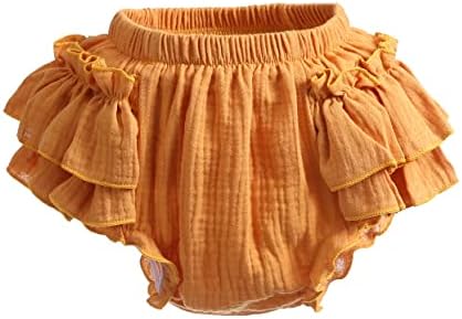 Newborn Baby Girl Cotton Bloomers and Ruffle Shorts Diaper Cover Set