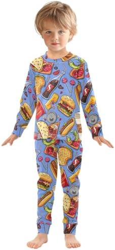 WIFIU Kids Pajama Set Long Sleeve 2 Piece