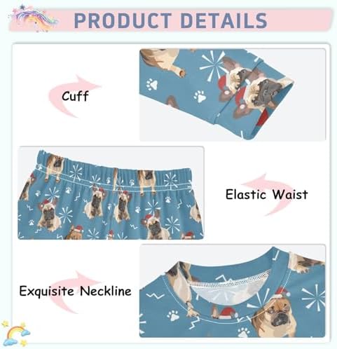 WIFIU Pajama Sets - Soft Cotton Long Sleeves Size 18M-8Y
