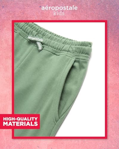 AEROPOSTALE Girls Fleece Cargo Joggers Premium Active Pants for Daily Wear