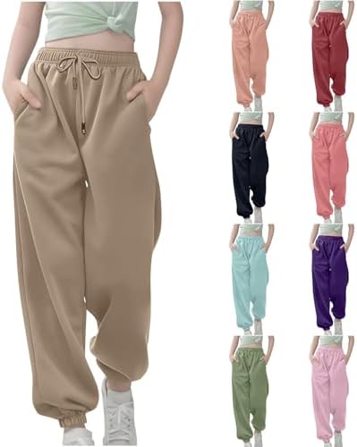 Generic Kids Drawstring Solid Color Loose Lounge Sweatpants