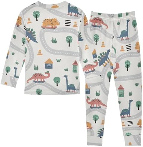 WIFIU Soft Cotton Pajama Set for Kids 18M-8Y