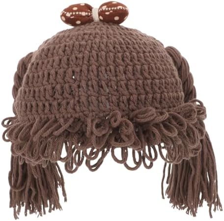 Veemoon Handmade Baby Knitted Winter Warm Braided Hat for Girls