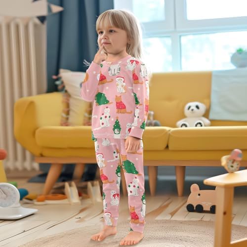 WIFIU 2 Piece Long Sleeve Pajama Set for Kids