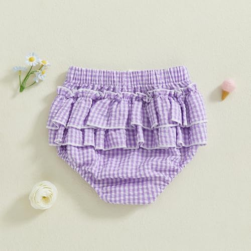 Exploded Unisex Bloomers Soft Comfy Gingham Plaid for Baby Boys Girls