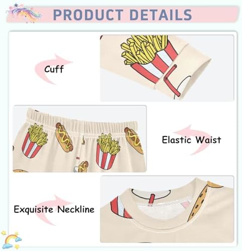 WIFIU Pajama Sets Long Sleeve Top and Pants 2-in-1