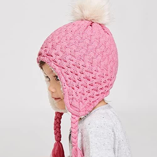 LANGZHEN Winter Fleece Beanie for Toddler Kids