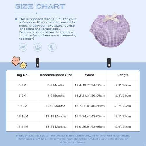 Yartina Infant Baby Ruffled Plaid Diaper Cover Shorts