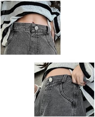 Denim Cargo Pants for Girls - Preppy Trendy and Comfortable