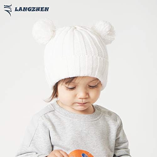 LANGZHEN Winter Knitted Baby Hats