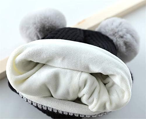 MioCloth Cute Toddler Baby Knit Hood Hat Fleece Lining Skull Cover Caps